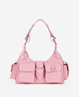 The Kooples FEMME BABY PINK sac amelia en cuir rose