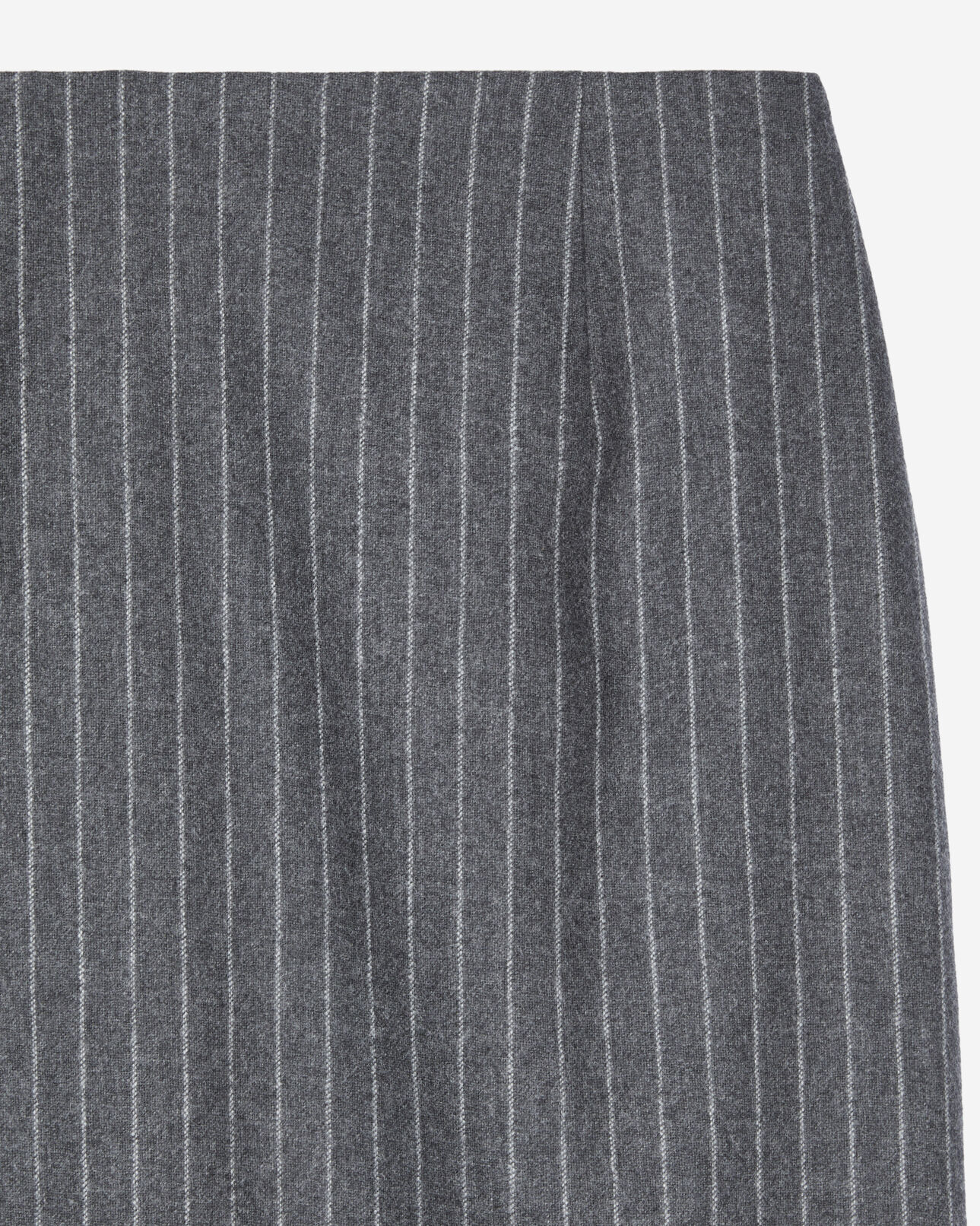 The Kooples WOMEN LIGHT GREY mid-length striped pencil skirt
