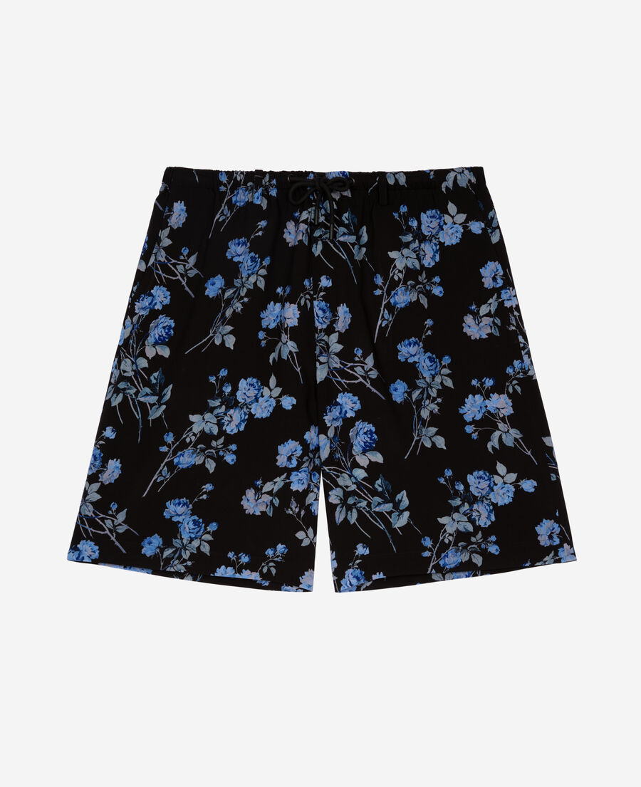 The Kooples HOMME BLACK BLUE bermuda imprimé fleuri noir