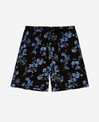 The Kooples HOMME BLACK BLUE bermuda imprimé fleuri noir