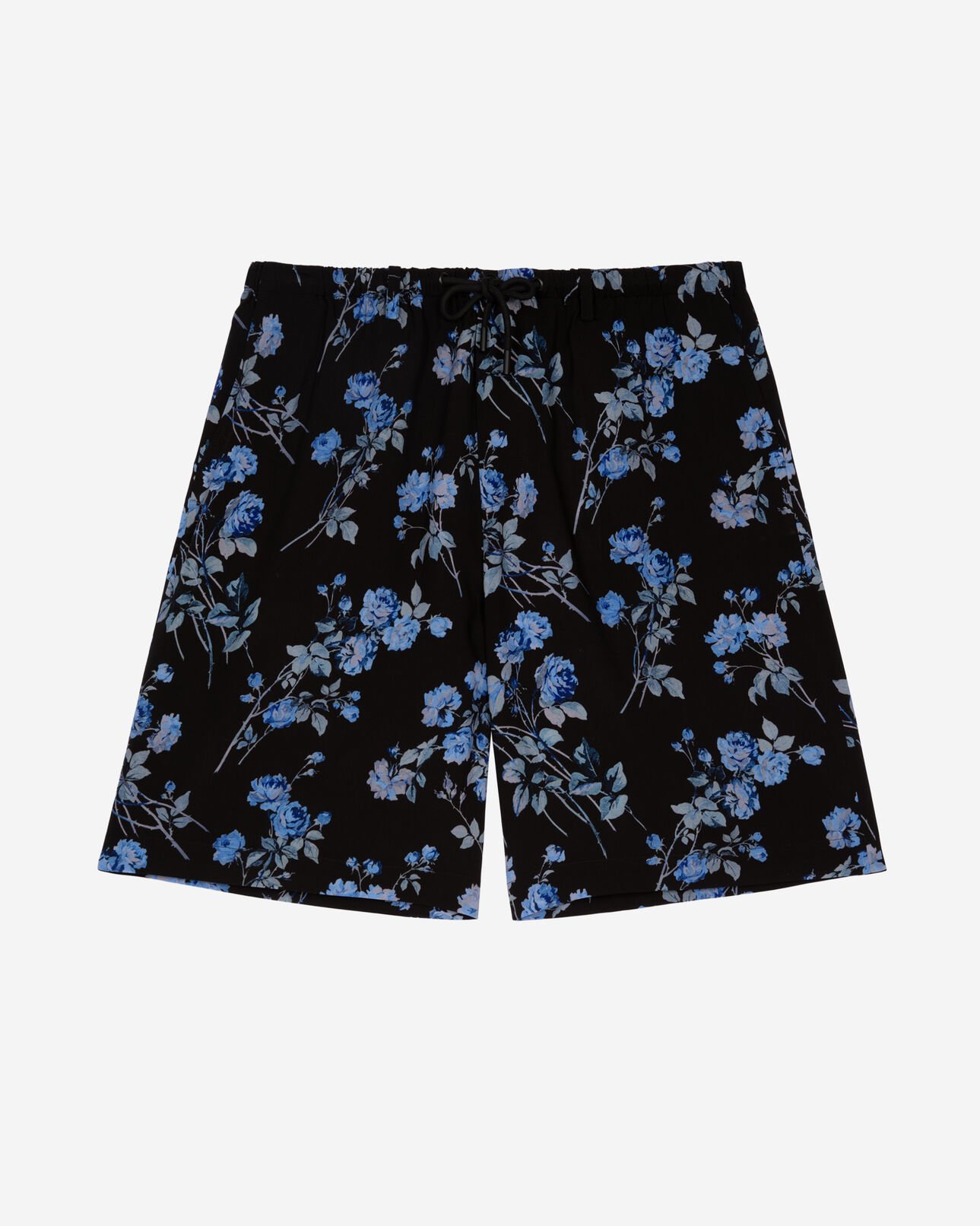 The Kooples HOMBRE BLACK BLUE bermudas negras con estampado floral