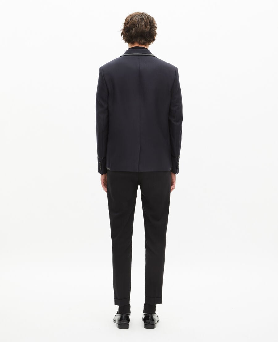 The Kooples MEN DARK NAVY navy blue wool-blend jacket