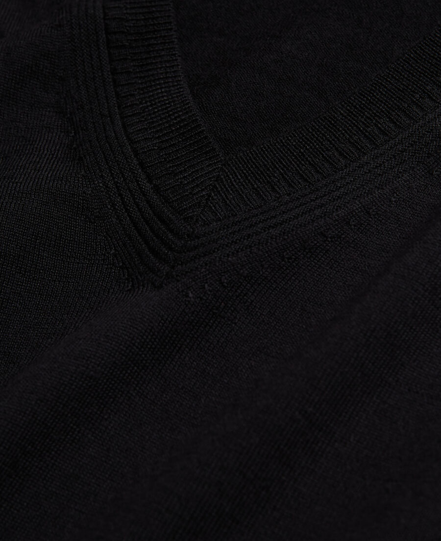 black wool sweater