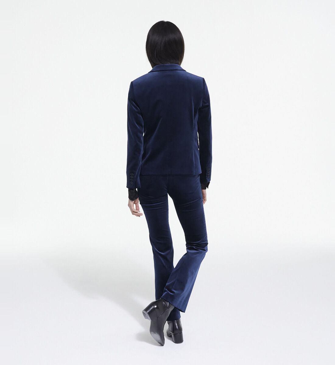 Blue velvet suit jacket The Kooples