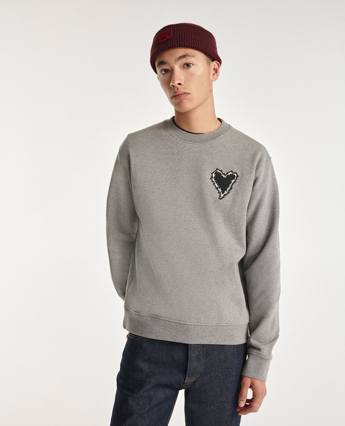 Heart crewneck best sale sweatshirt