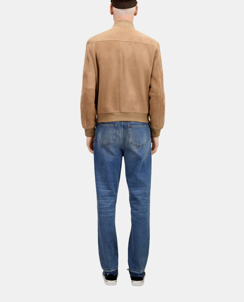 The Kooples HERREN BEIGE beige jacke aus veloursleder