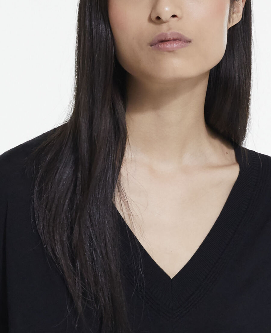 pull en laine noir