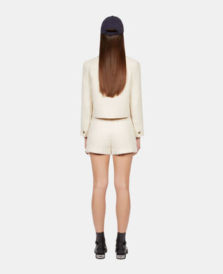 The Kooples F ECRU ecru tweed jacket