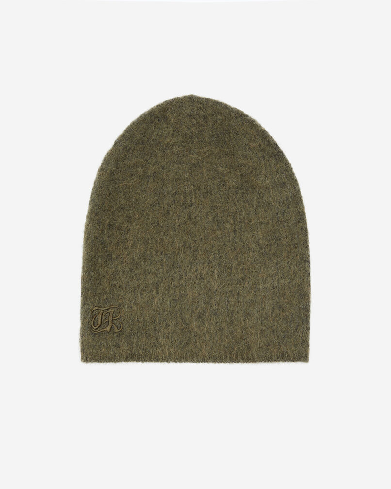 The Kooples MIXTE OLIVE NIGHT bonnet en mohair kaki