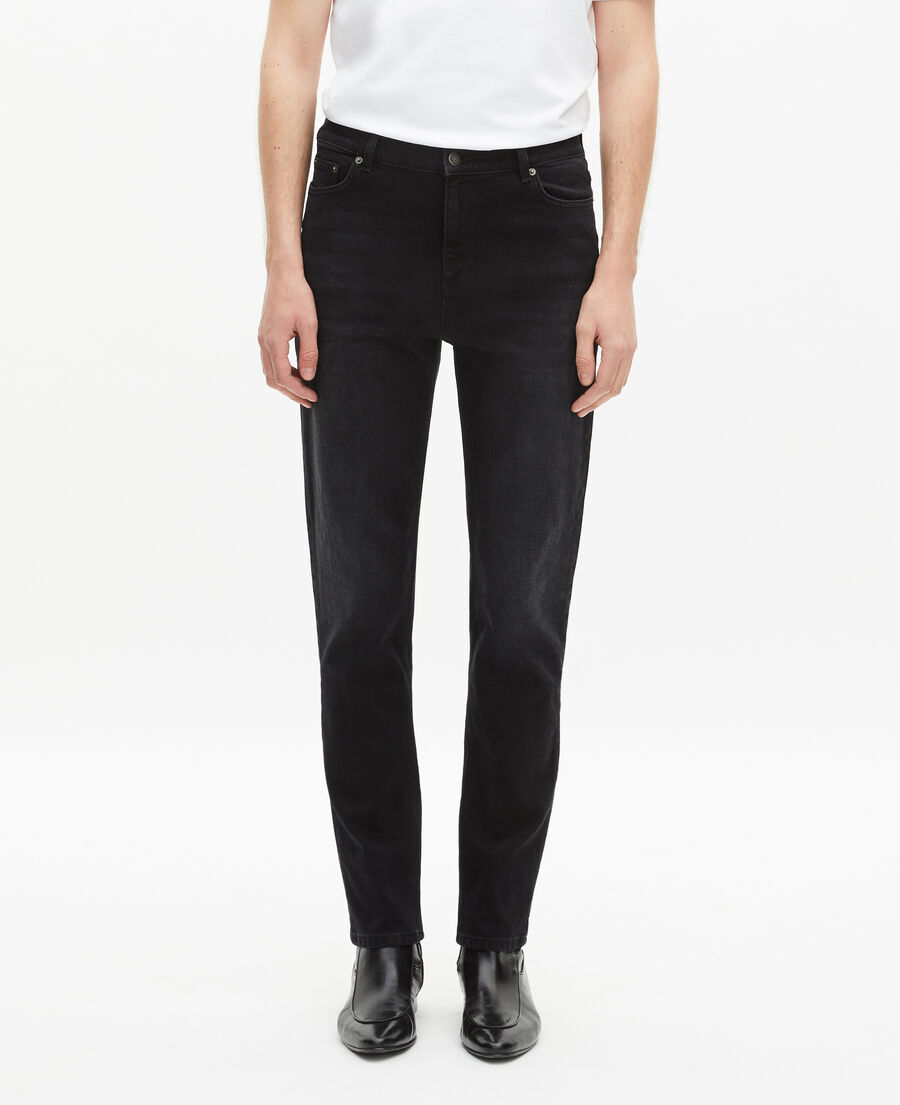 The Kooples MEN BLACK WASHED black slim jeans
