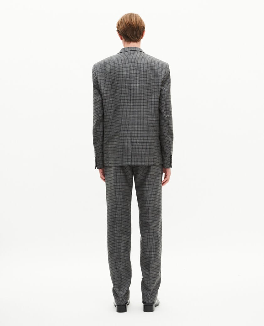 The Kooples H GREY black and grey houndstooth suit jacket
