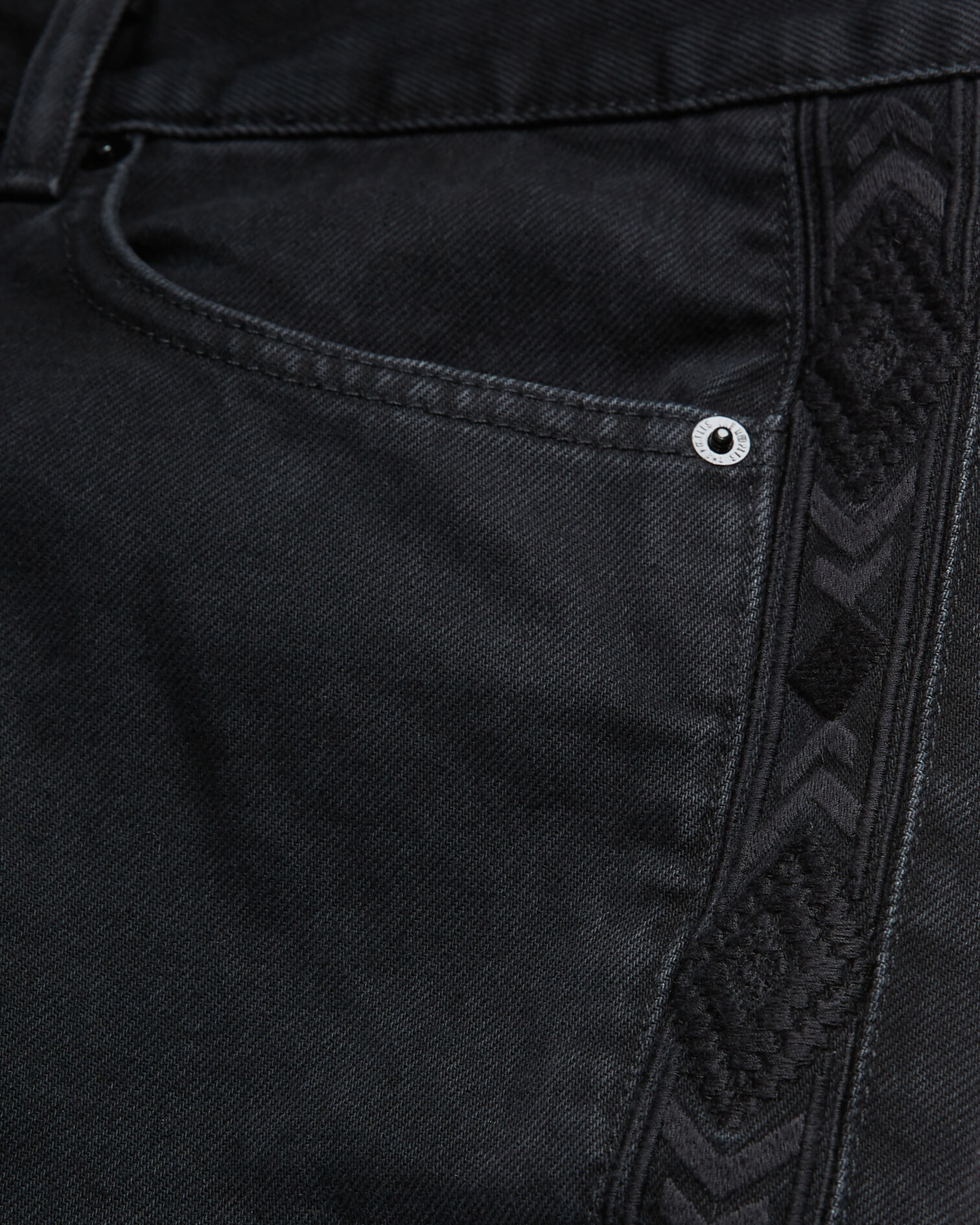 Jean taille haute noir, BLACK WASHED, hi-res image number null