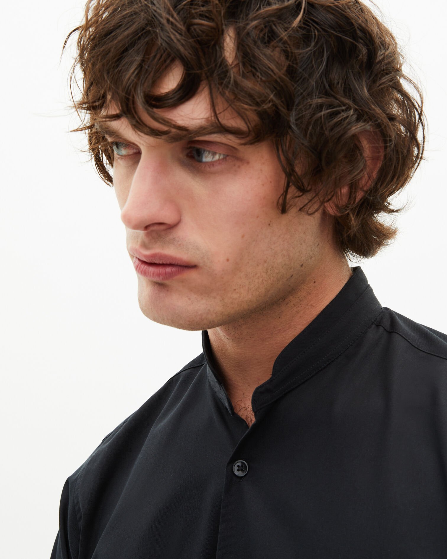 Chemise en smart twill noire, BLACK, hi-res image number null