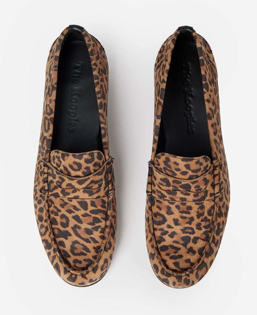 The Kooples DAMEN LEOPARD loafer aus leder mit leopardenmuster