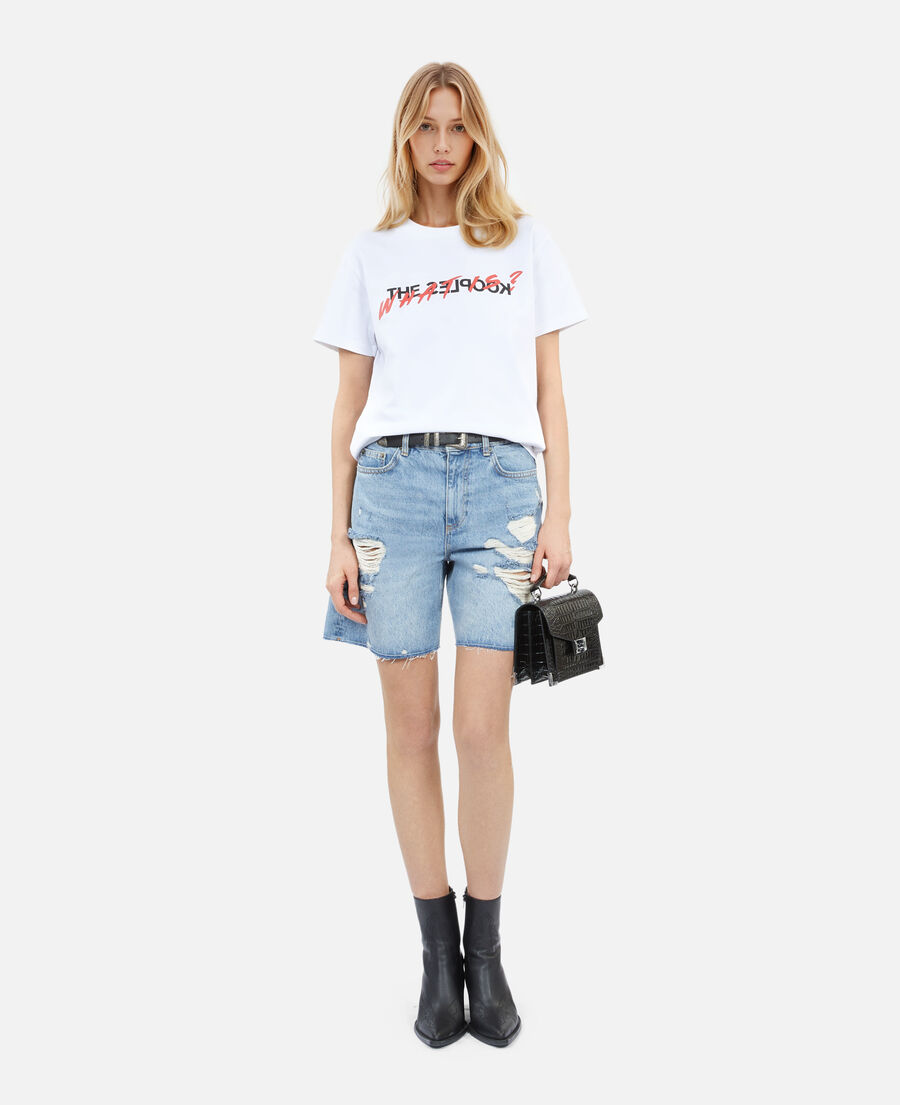 White cotton T-shirt What is | The Kooples