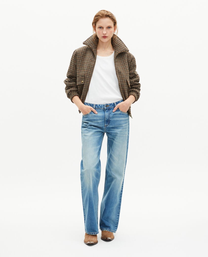 The Kooples WOMEN CAMEL / BEIGE camel wool houndstooth jacket