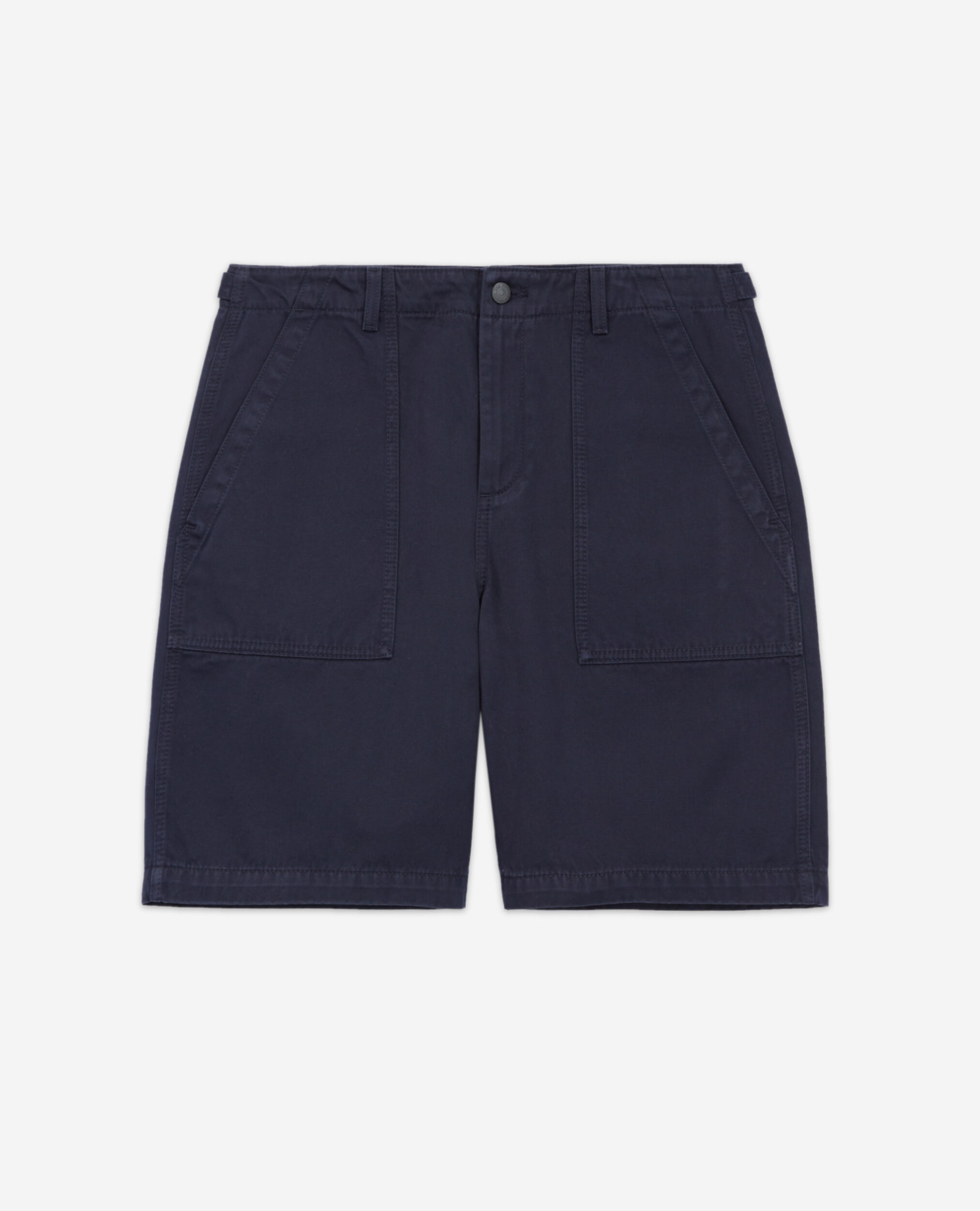 Short marine coton long quatre poches, NAVY, hi-res image number null
