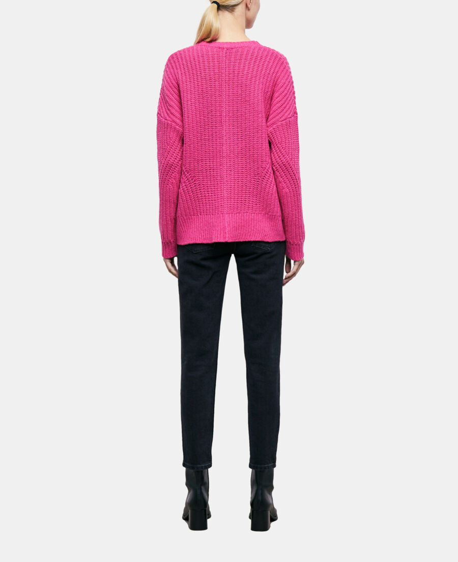 pink cardigan