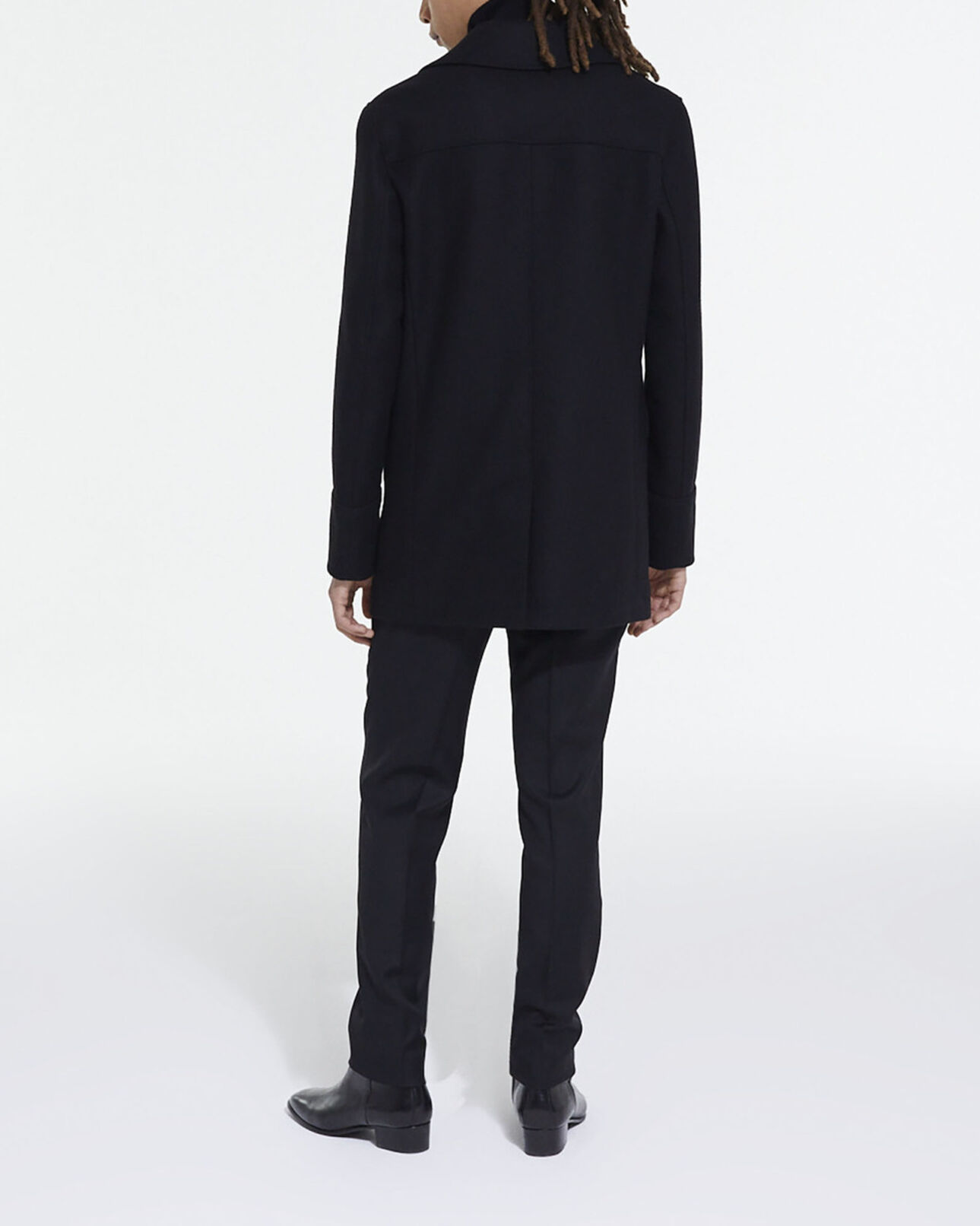 The Kooples HOMME BLACK manteau en laine noir