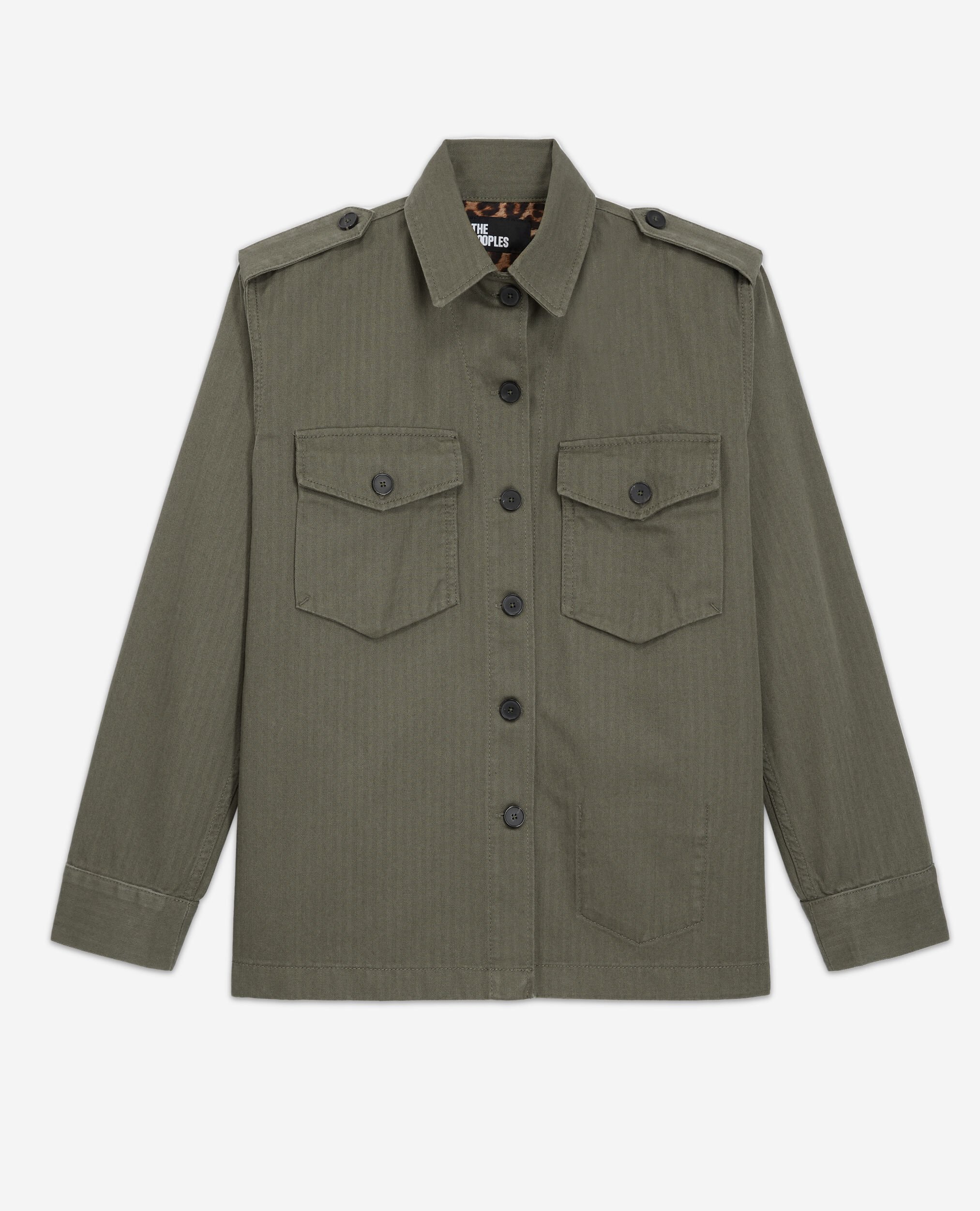 Khaki overshirt women's clearance