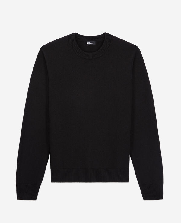 black wool sweater