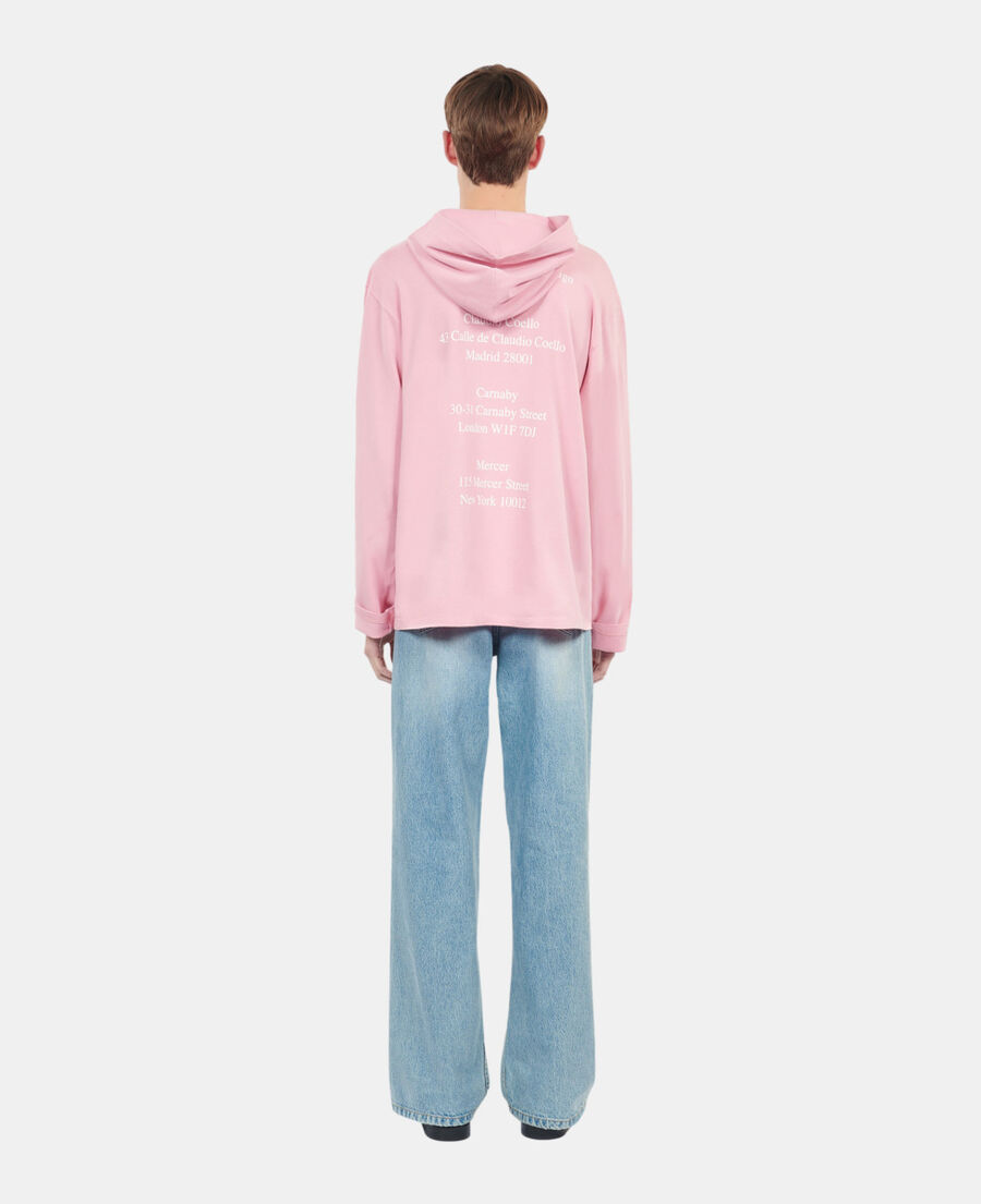 The Kooples HOMME SWEET PINK t-shirt manches longues avec sérigraphie rose