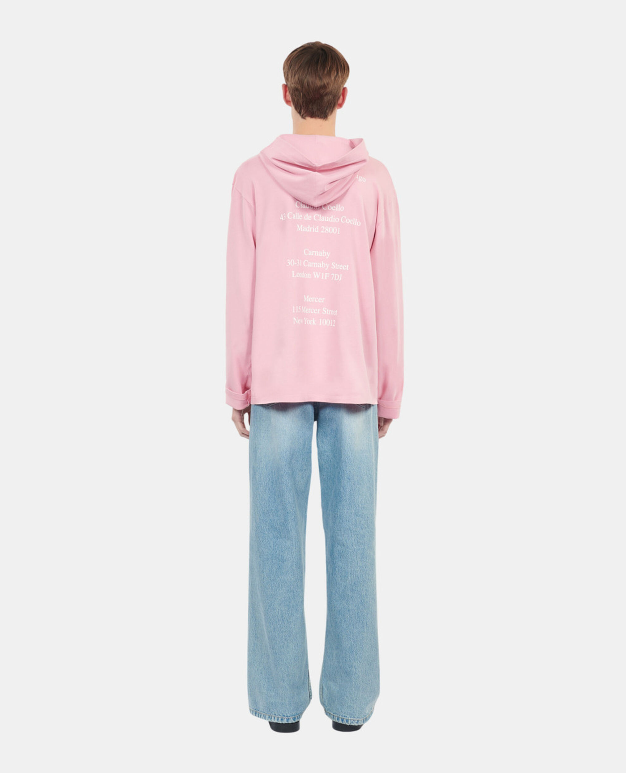 T-shirt manches longues avec sérigraphie rose, SWEET PINK, hi-res image number null