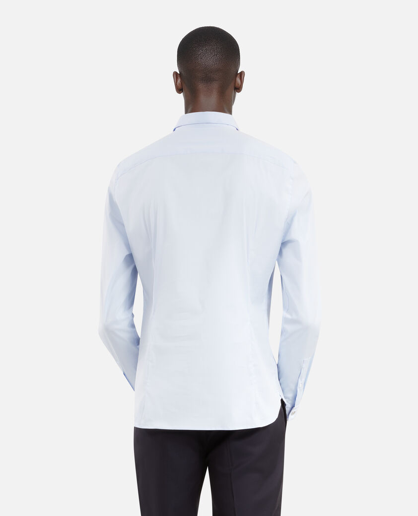 The Kooples HERREN BLUE elegantes, blaues hemd aus popeline