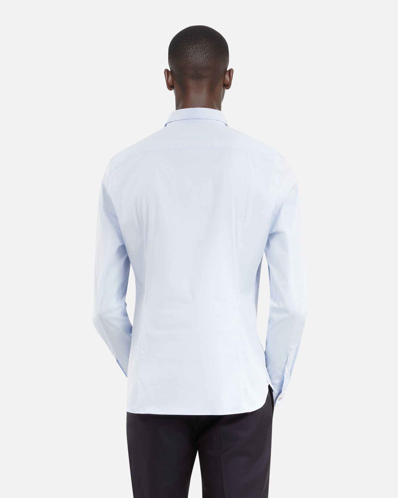 The Kooples MEN BLUE formal blue poplin shirt