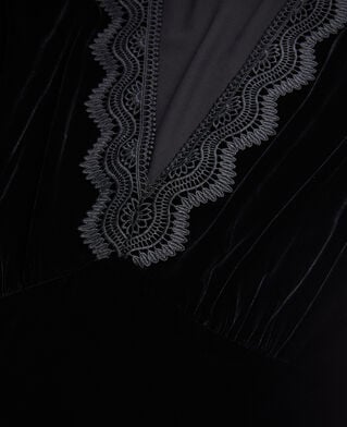 The Kooples FEMME BLACK robe courte noire en velours