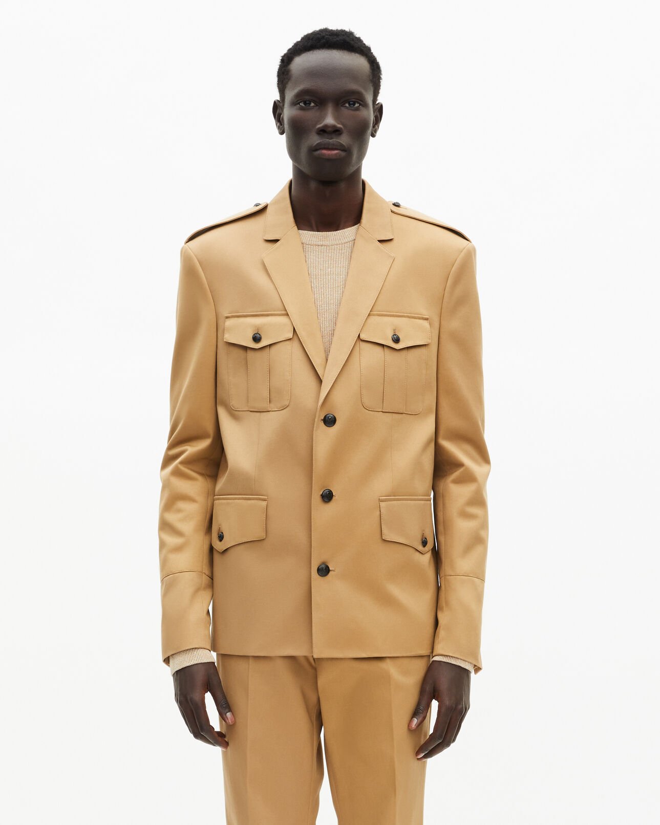 The Kooples HERREN CAMEL baumwolljacke camel