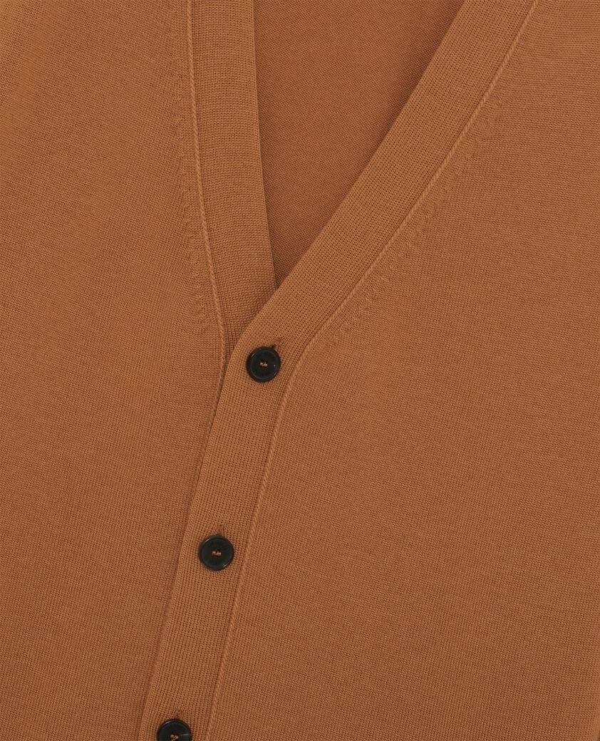 The Kooples MEN CAMEL camel wool cardigan