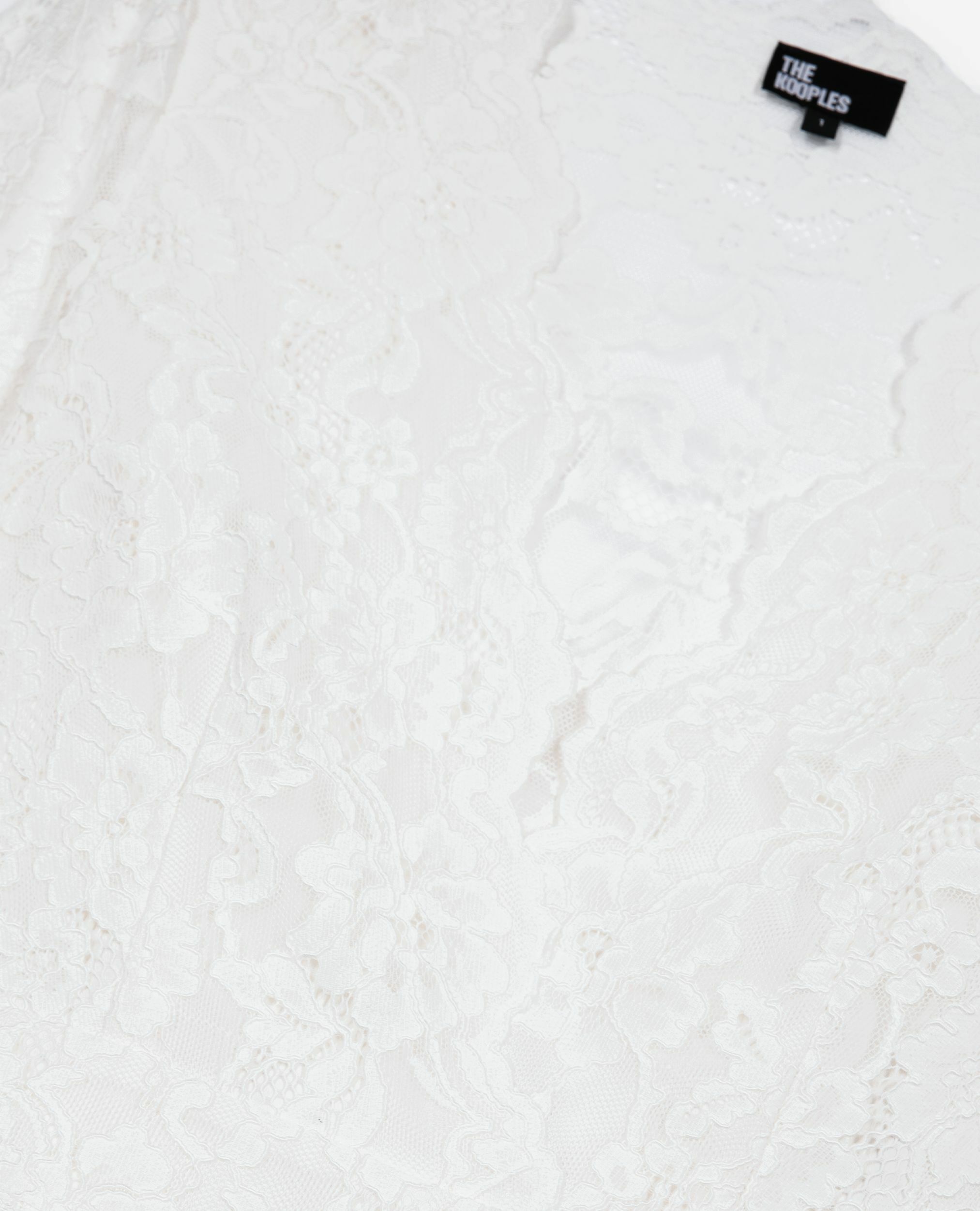 White lace flared sleeve top, ECRU, hi-res image number null