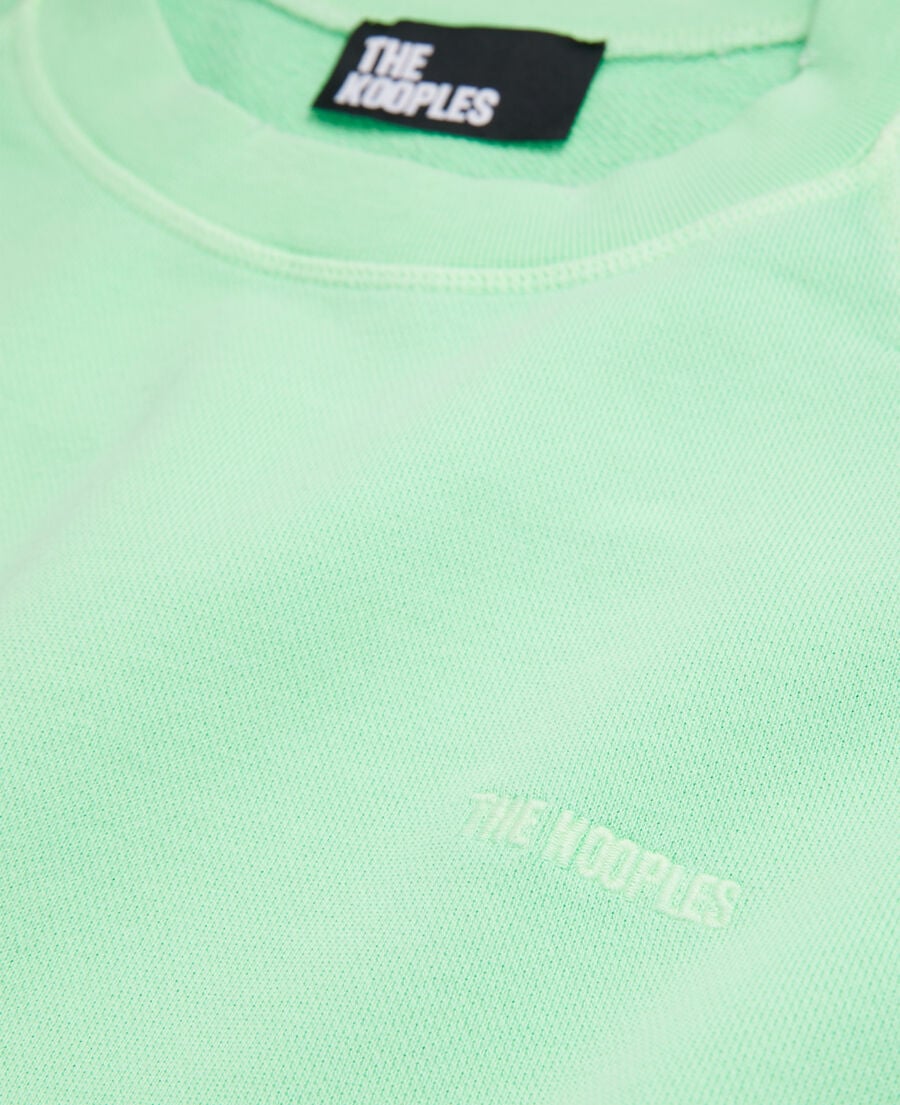 The Kooples F VERT FLUO fluorescent green sweatshirt with logo