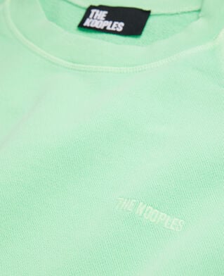 The Kooples F VERT FLUO fluorescent green sweatshirt with logo