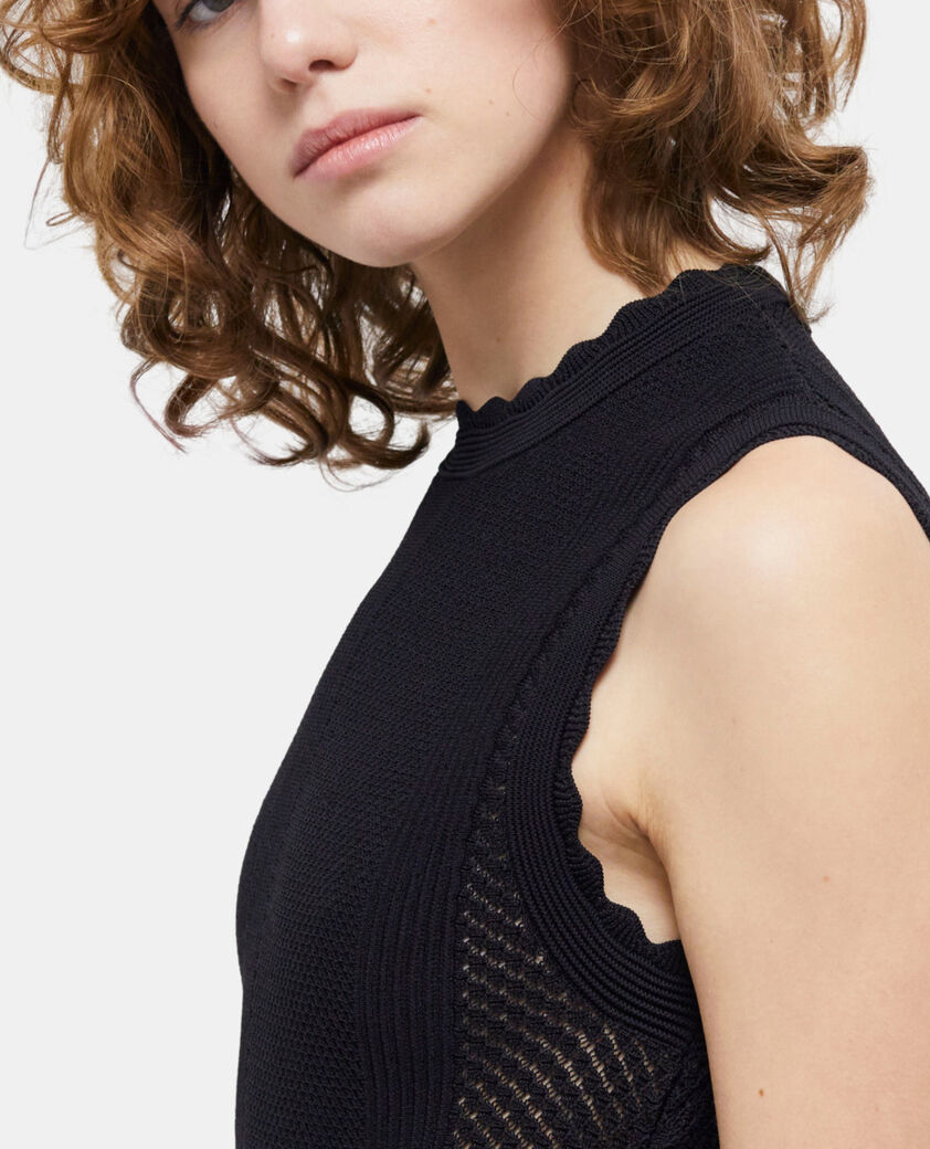 The Kooples WOMEN BLACK short black knit dress