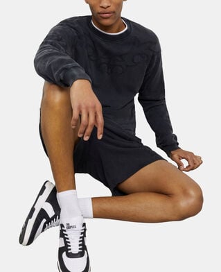 The Kooples HOMME BLACK WASHED sweatshirt noir avec broderie western