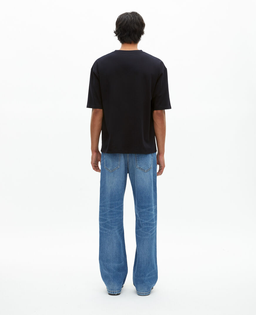 The Kooples HOMME NAVY t-shirt large uni bleu marine