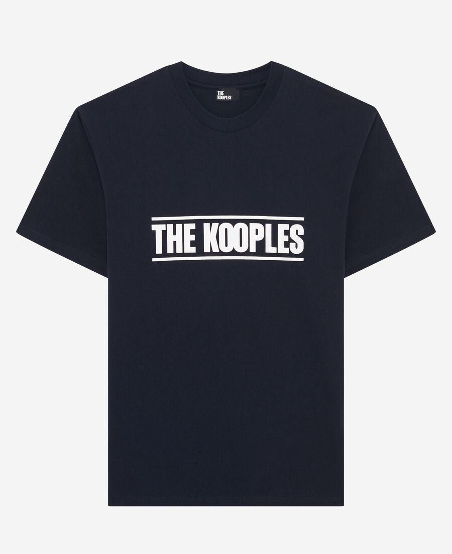 The Kooples HOMME NAVY t-shirt s&eacute;rigraphie bleu marine