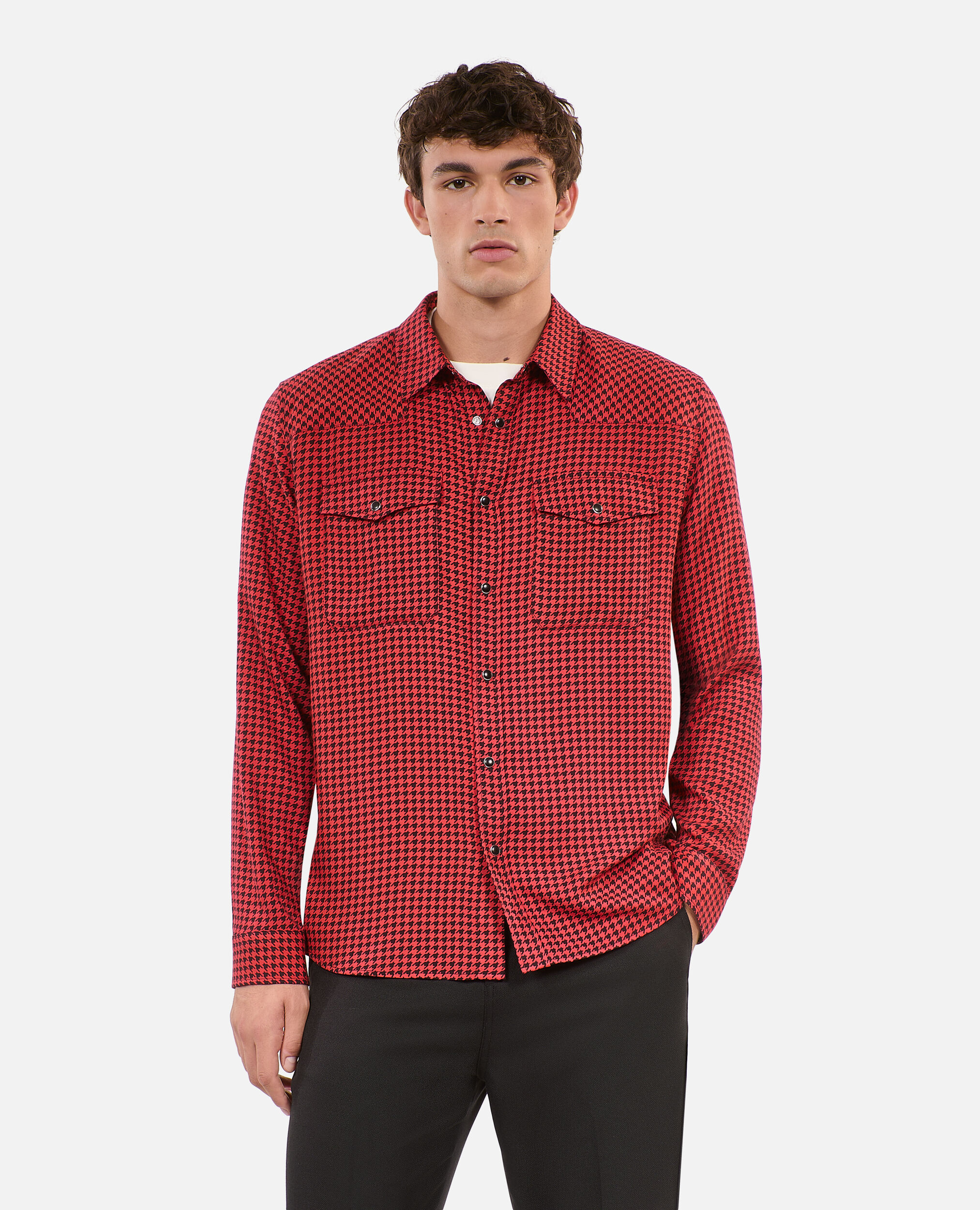 Chemise pied de poule homme clearance