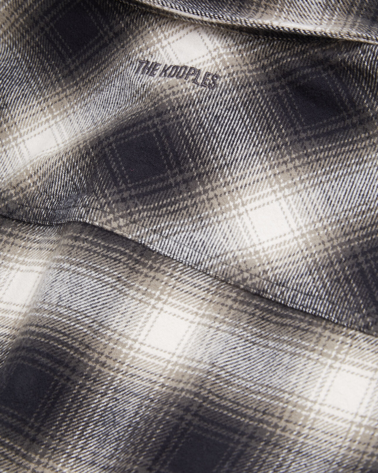 The Kooples HOMME BLACK GREY surchemise à carreaux noirs et blancs