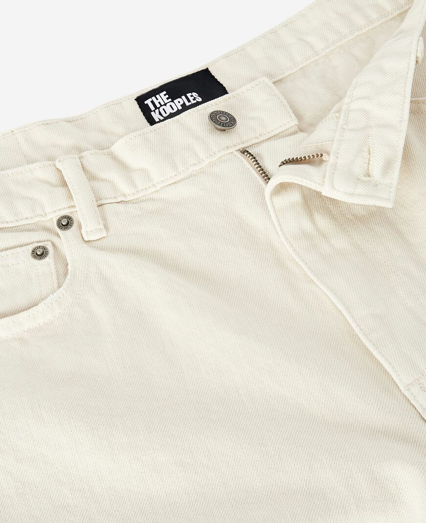 The Kooples HOMME ECRU jean droit écru
