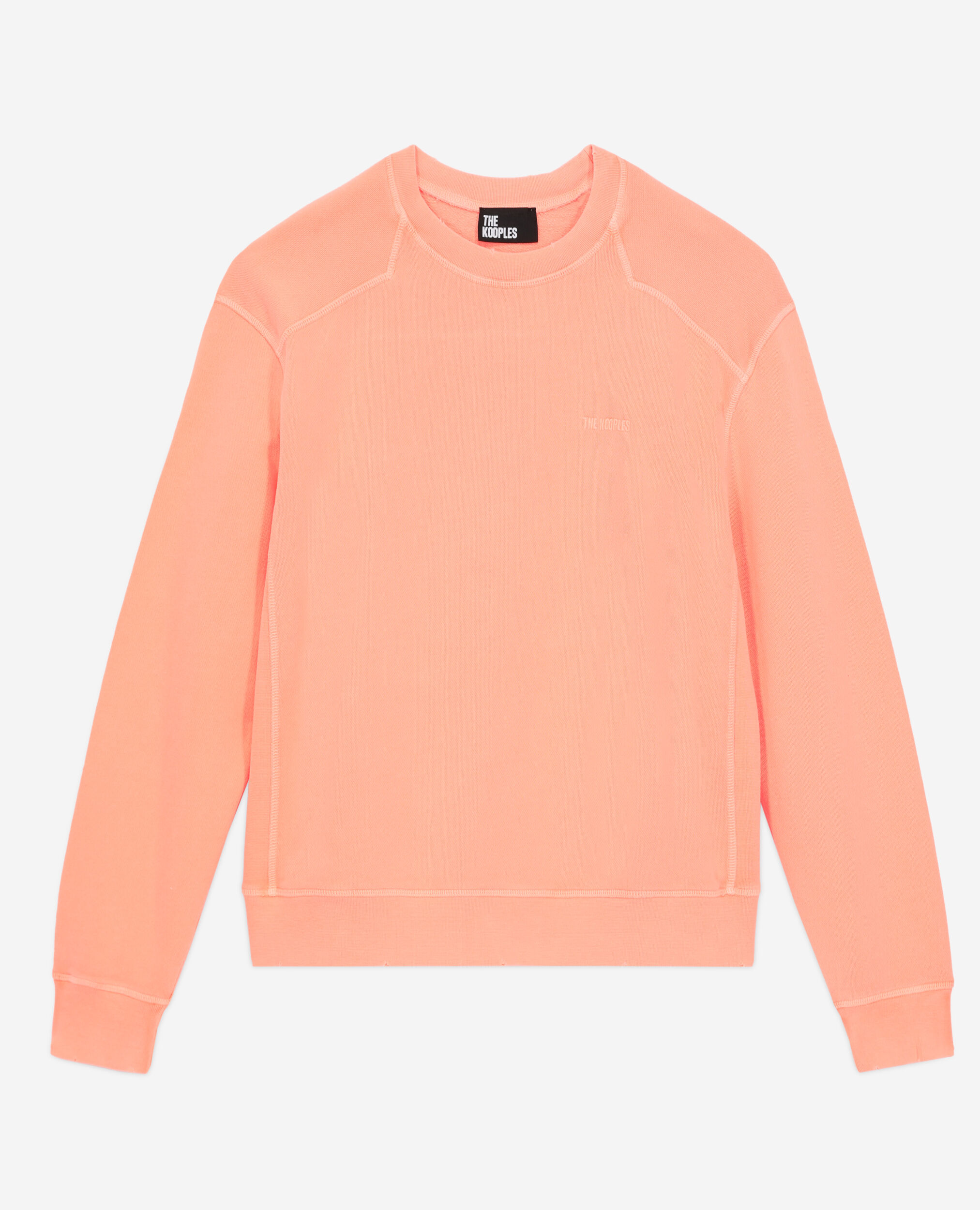 Orange sweatshirt with logo, ORANGE FLUO, hi-res image number null