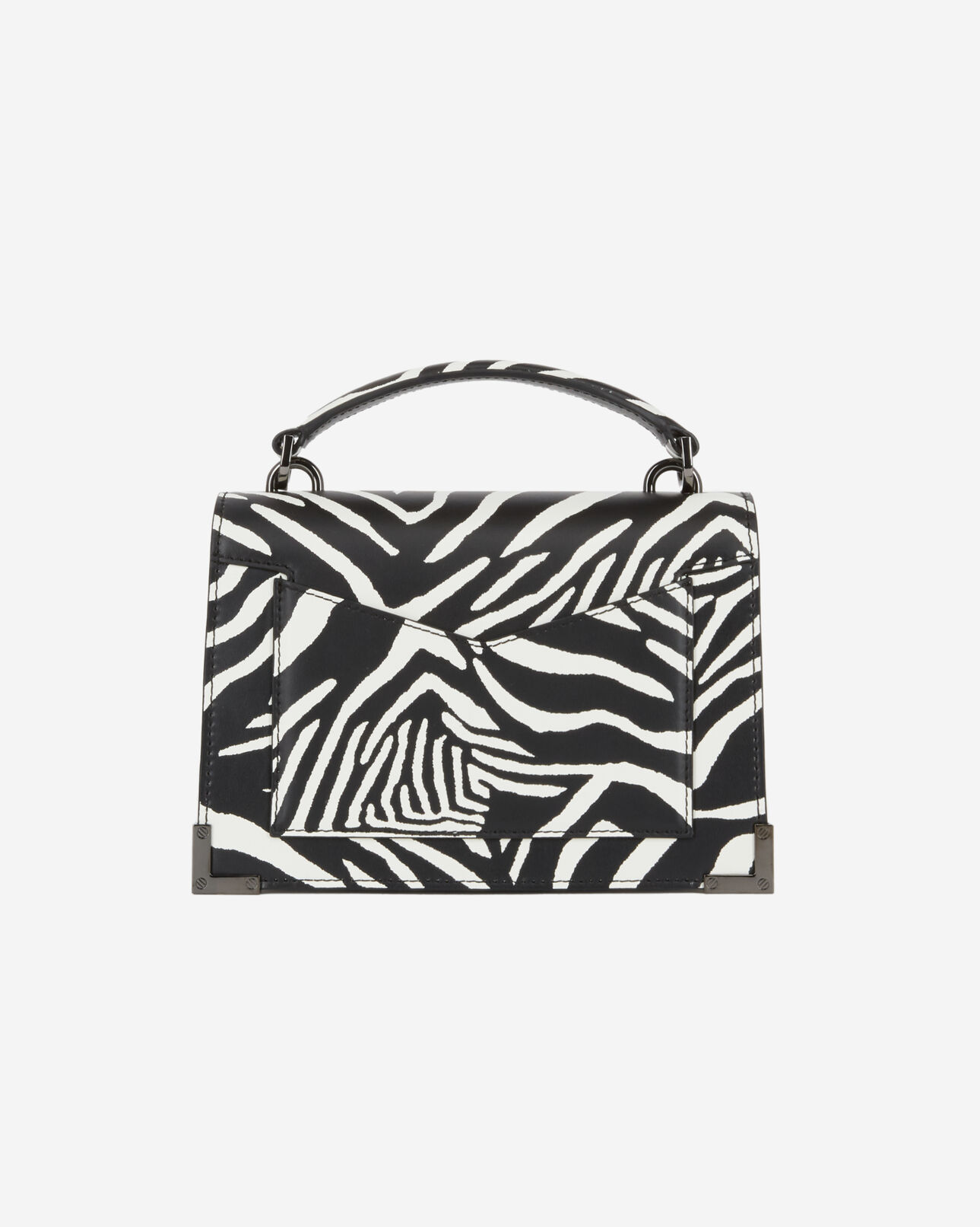 The Kooples MUJER BLACK / WHITE bolso emily pequeño cebra