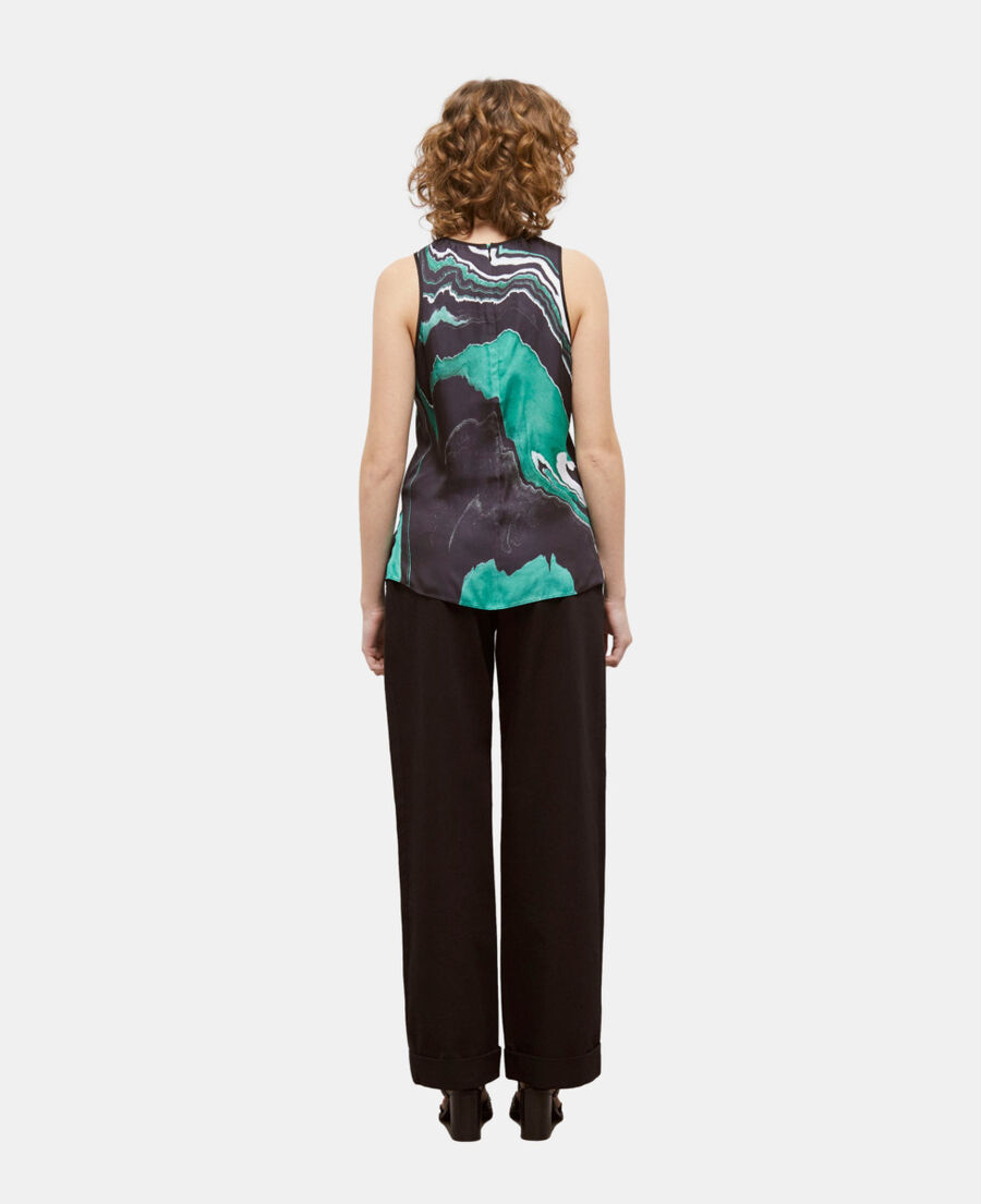 The Kooples F BLACK / GREEN printed top