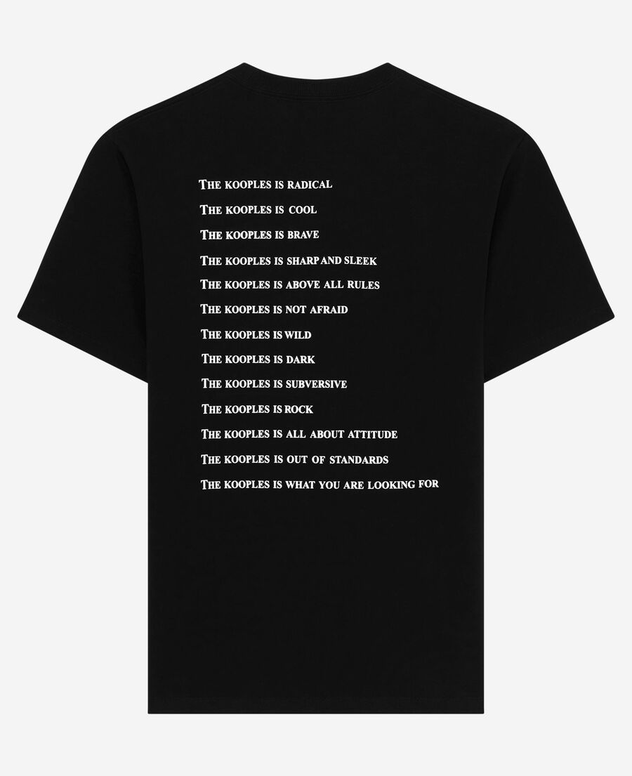 The Kooples HOMME BLACK t-shirt what is à strass noir