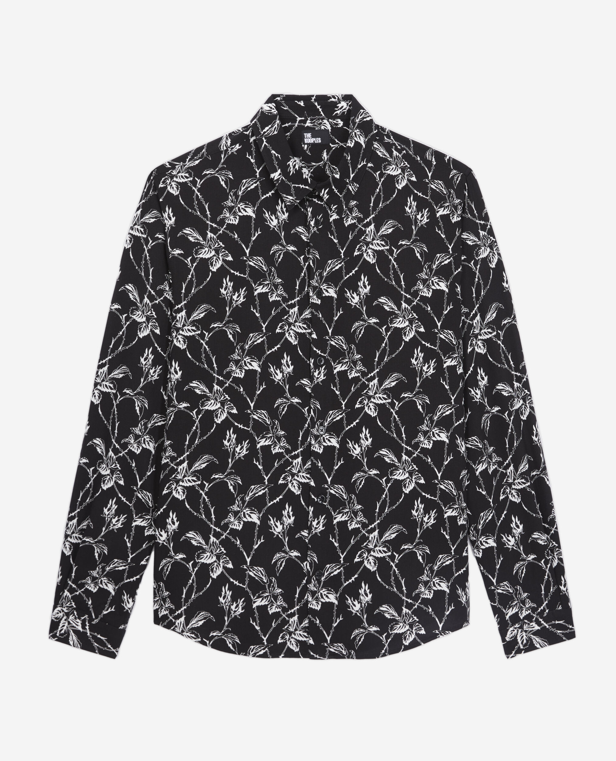 Printed shirt, BLACK WHITE, hi-res image number null