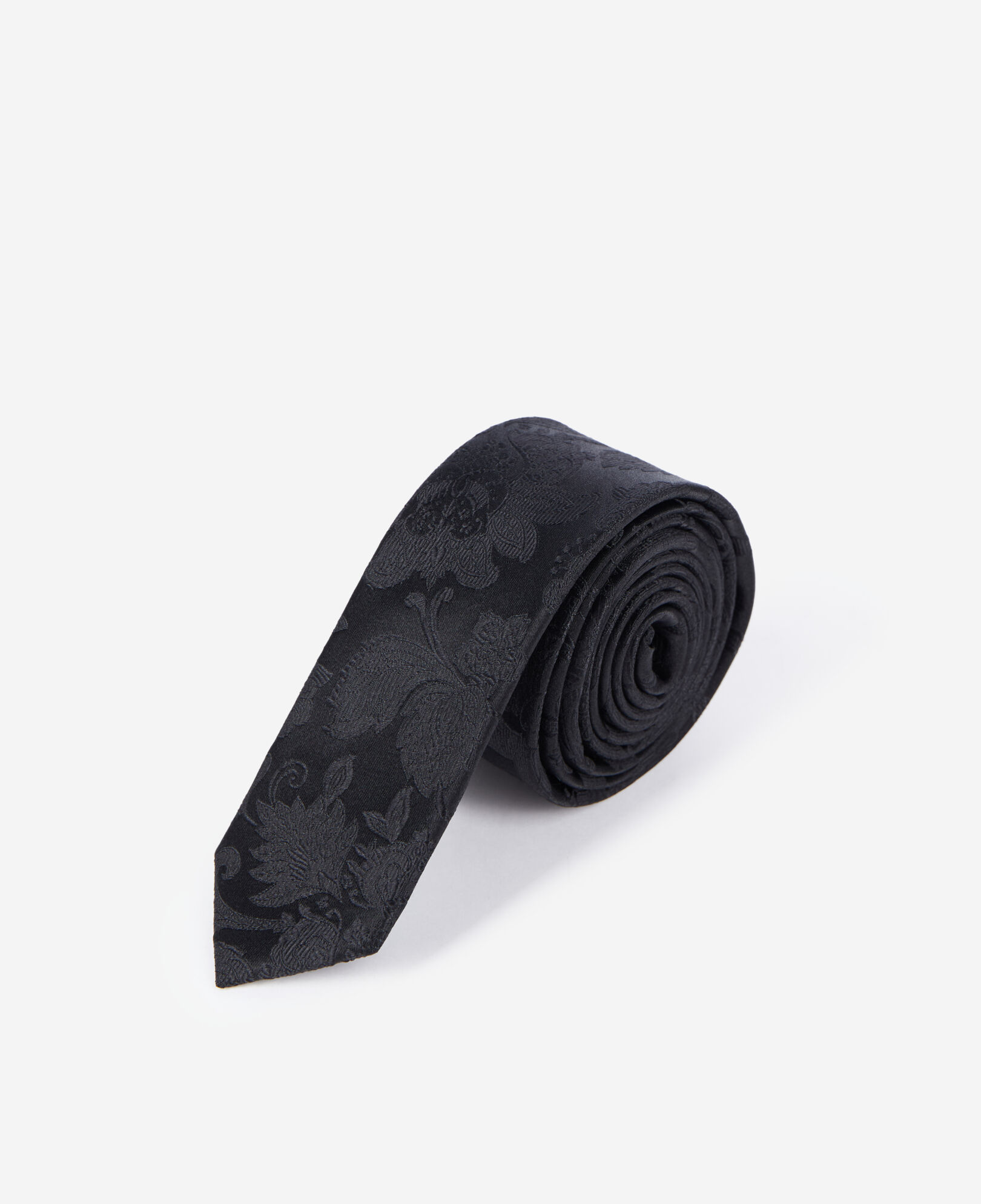 The Kooples MEN BLACK black silk tie