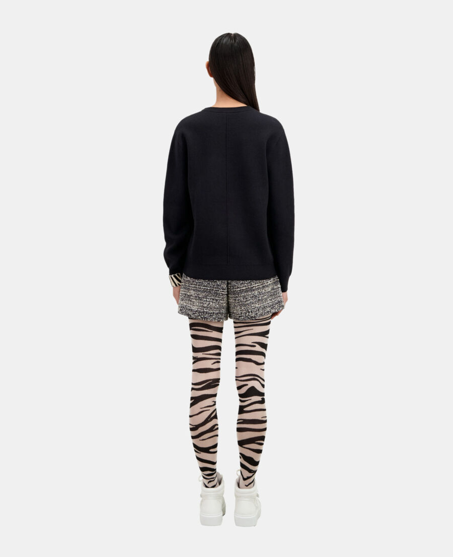 dagger through heart black jumper with stars