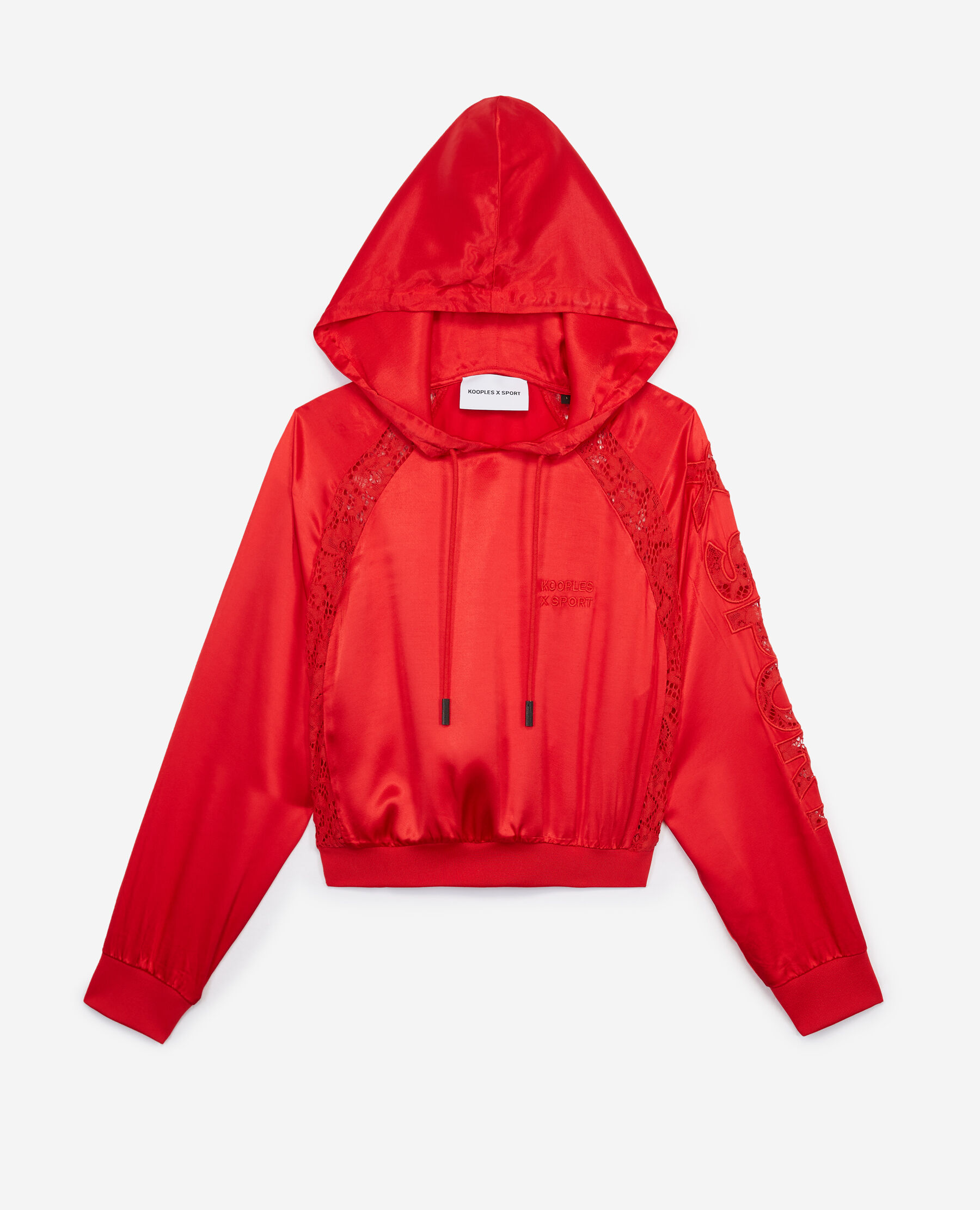 Red hoodie zara top